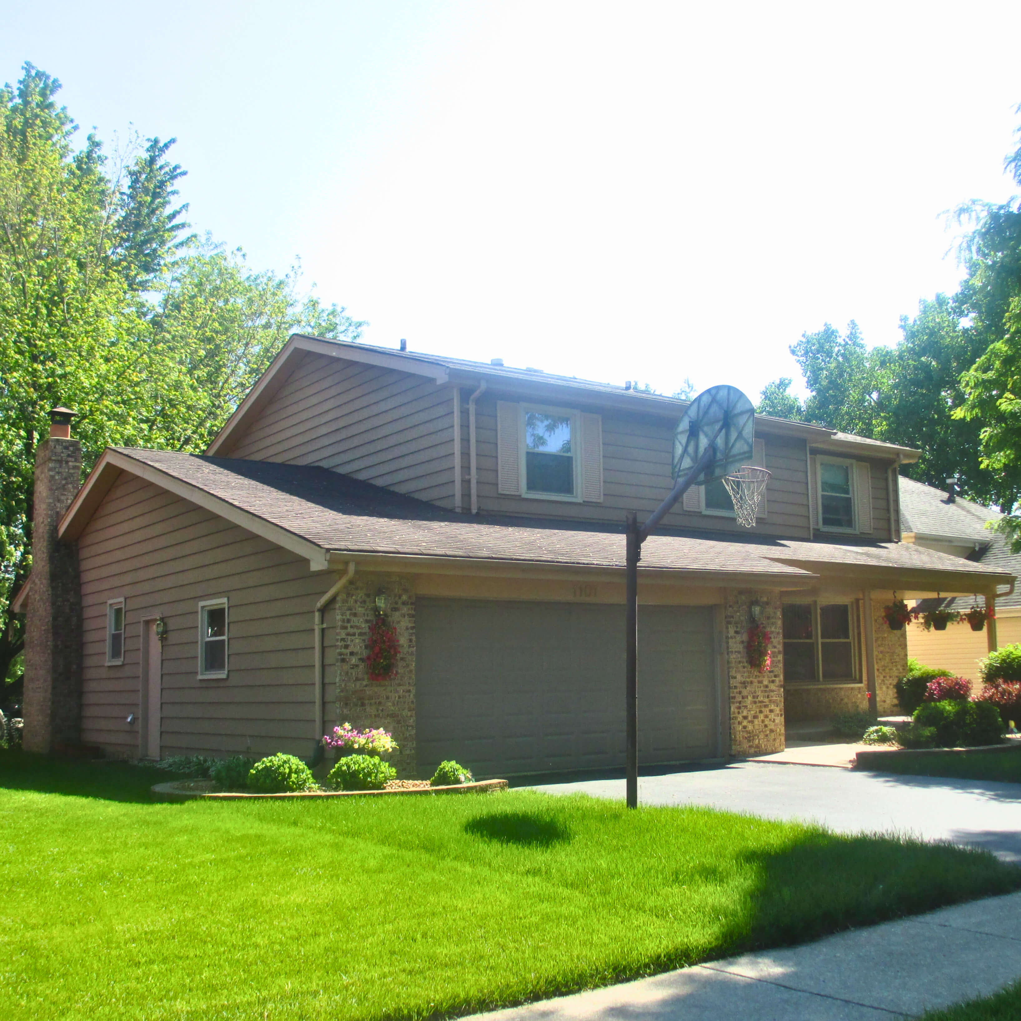 Roof after hail damage restoration